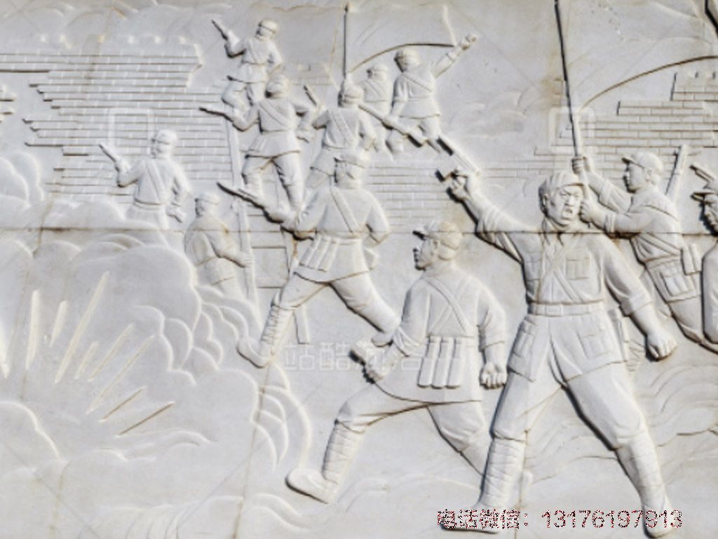 高校抗日愛國浮雕壁畫廠家怎么設計制作