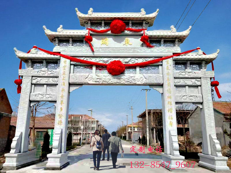 鄉鎮村口牌樓牌坊與公園大門樓新款設計圖片