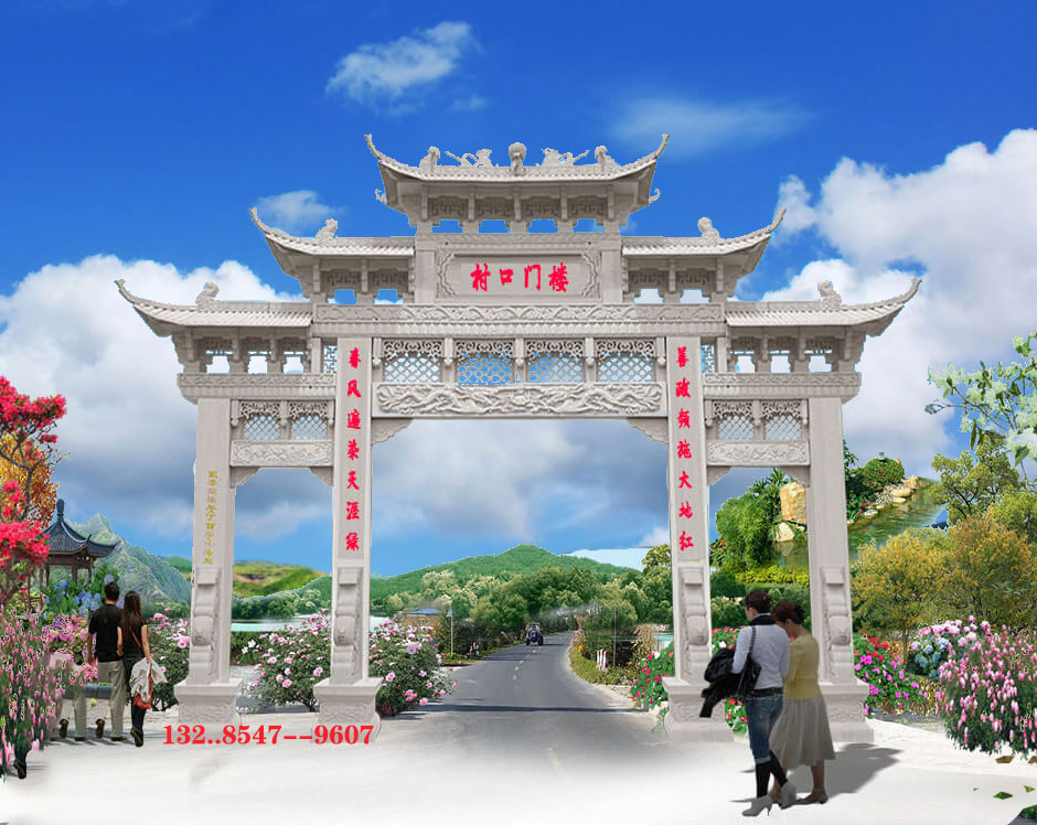 村莊石牌坊牌樓的區別雕刻形狀與石材價格