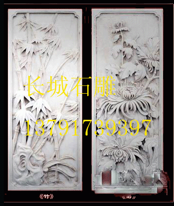 浮雕五清圖:松、竹、梅.月，水組成的紋圖。 歲寒三友浮雕:松、竹、梅的紋圖。 浮雕喜報(bào)早春:喜鵲站在梅枝上高鳴的紋圖。喜上眉梢;喜鵲站在梅梢上的紋圖。 浮雕竹梅雙喜:竹子、梅花和兩只喜鵲的紋圖。 如此等等，還有很多。這些紋圖應(yīng)用極廣，石雕、結(jié)婚被褥、家具雕刻、石雕貔貅底座圖案雕刻、壁畫(huà)雕塑及畫(huà)稿中都有他的形象。
