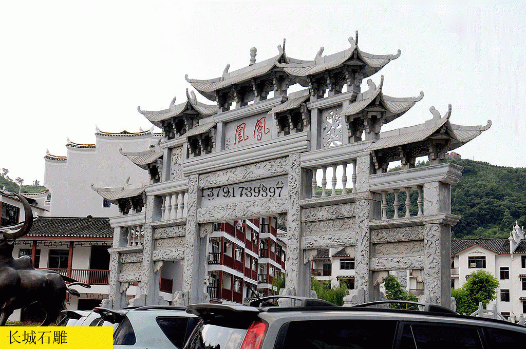 寺院園林村莊石雕牌坊石牌樓安裝有什么作用呢，